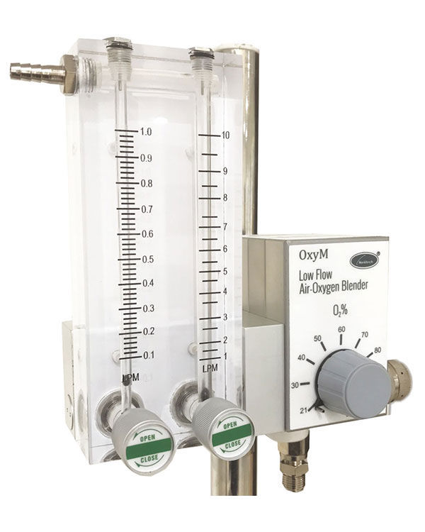 Oxygen gas blender / air / respiratory / tube flow meter 5005 series