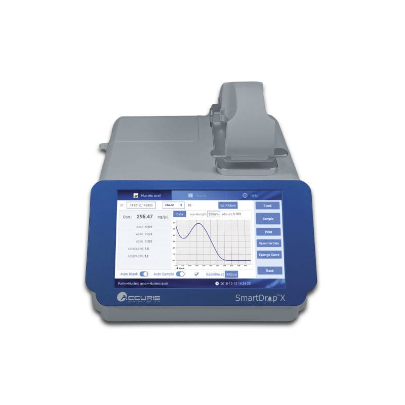 UVvis spectrophotometer SmartDrop X BENCHMARK SCIENTIFIC xenon