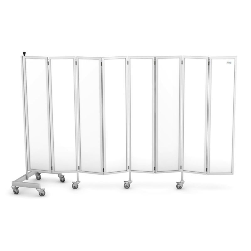 Hospital screen on casters TECHMED Sp. z o.o. aluminum