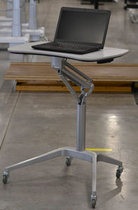 height-adjustable computer cart