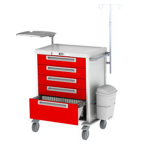 Wire Medical Basket on Sliding Horizontal Wall Mounted Track - AFC