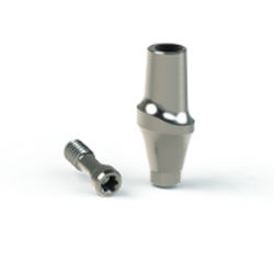 straight implant abutment / titanium / internal hexagon