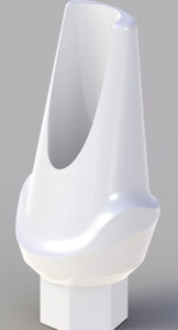 straight implant abutment / zirconia / internal hexagon
