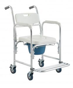 commode chair with armrests