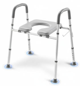 raised toilet seat with armrests