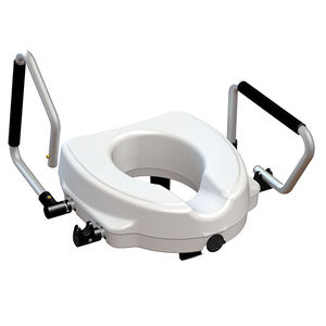 raised toilet seat with armrests