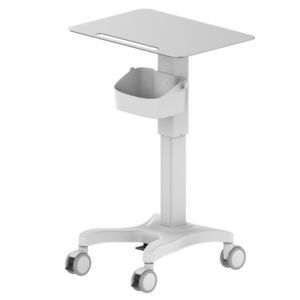 height-adjustable computer cart