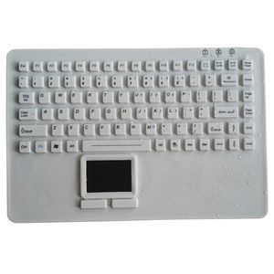 medical keyboard with touchpad / USB / silicone / silicone rubber