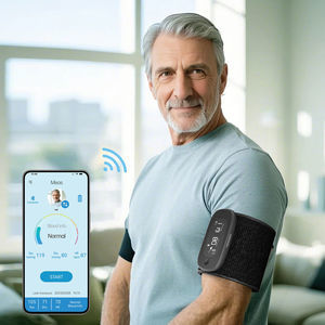 cuff-mounted blood pressure monitor