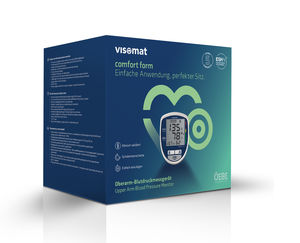 cuff-mounted blood pressure monitor