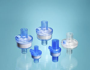 air filter / for liquids / patient breathing circuit / antibacterial