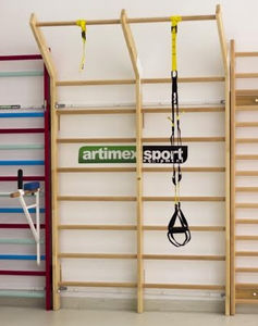 double rehabilitation wall bars / with pull-up bar