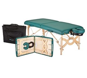 manual massage table / portable / height-adjustable / with headrest