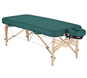 manual massage table / portable / height-adjustable / with headrest