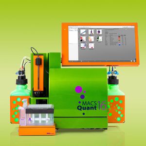 automated cytometer / benchtop / flow / fluorescence