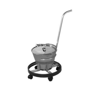 kick bucket on casters / stainless steel