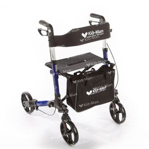 4-caster rollator / with seat / folding