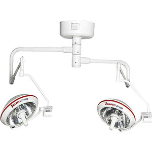 ceiling-mounted surgical light / LED / with control panel / 2-arm