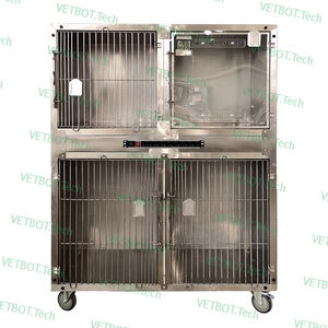 4-compartment veterinary cage