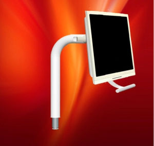 pole-mounted monitor support arm