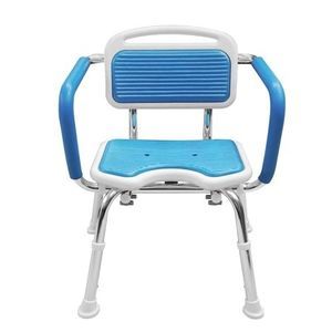 Folding Shower Chair With Arms And Back 350 LB,Folding Shower Chair 5-Level