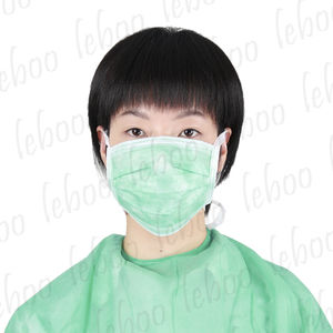 clip-on surgical mask / 3-ply / non-woven / 2-ply