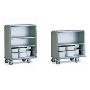 multi-function trolley / for general purposes / with shelf / with door