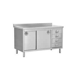 laboratory bench with drawers