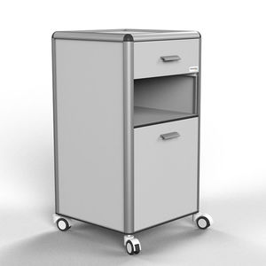 bedside cabinet on casters