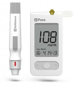 blood glucose monitor with lancing device