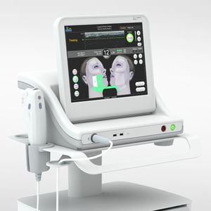 HIFU body contouring skin care unit / ultrasound peeling / trolley-mounted