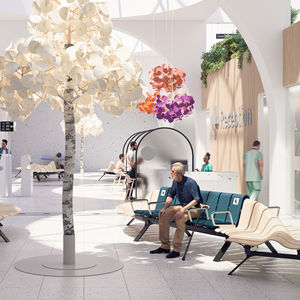 waiting room bench