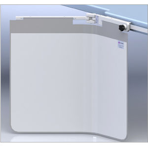 X-ray radiation shielding screen / examination table-mounted
