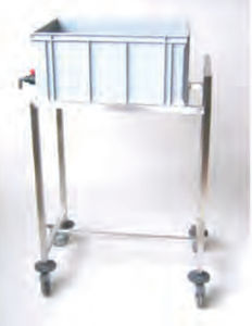 sterilization chamber trolley / with bin