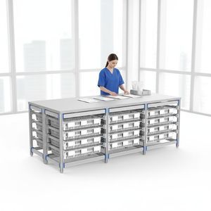 medical instrument packing table