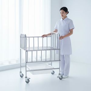 hospital bassinet on casters 1