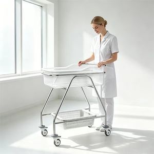 hospital bassinet on casters 1
