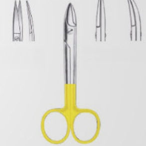 dental surgery scissors / for humans / tungsten carbide / straight