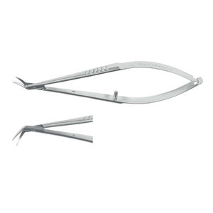 ophthalmic surgery scissors / for humans / curved