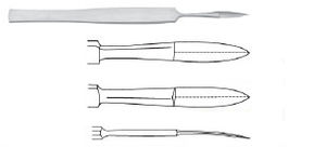 metal handle scalpel blade 1
