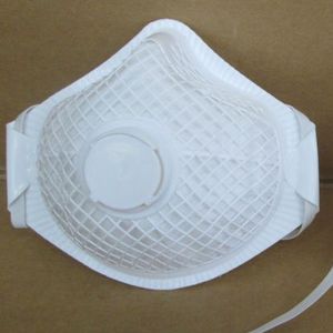 respirator with exhalation valve / cup shaped / disposable