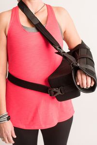 arm sling with shoulder abduction pillow