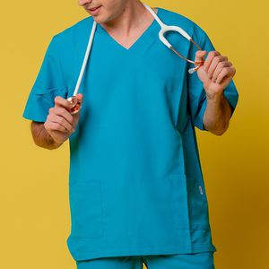 men's scrub top