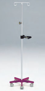 IV pole on casters