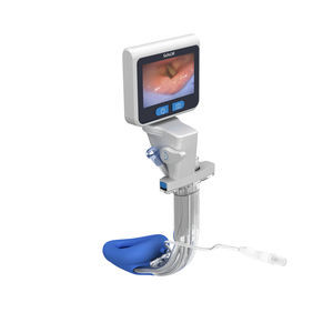video laryngoscope with integrated video monitor
