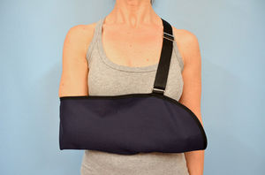 arm sling with waist support strap