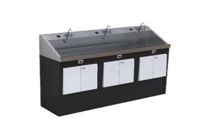 3-station surgical sink