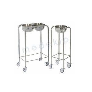 double bin surgical basin stand