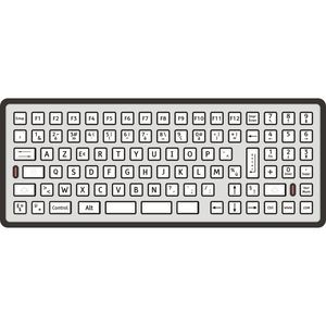keyboard with numeric keypad