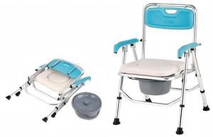 height-adjustable commode chair 1